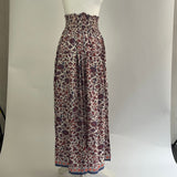 Natalie Martin Ivory Blue & Red Print Viscose Skirt XS/S/M/L/XL
