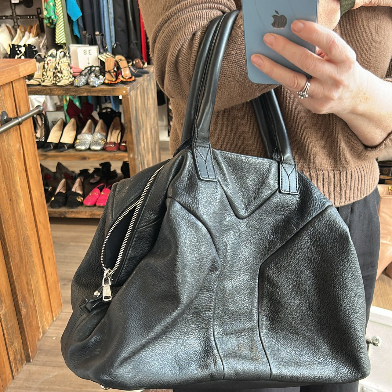 Yves Saint Laurent Black Easy Boston Y Bag