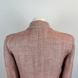 Loro Piana Pink Herringbone Linen &  Silk Jacket S