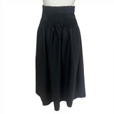 Max Mara Brand New Black Pleat Waist Maxi Skirt XXS