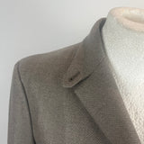 Loro Piana Taupe & Grey Herringbone Cashmere Jacket S