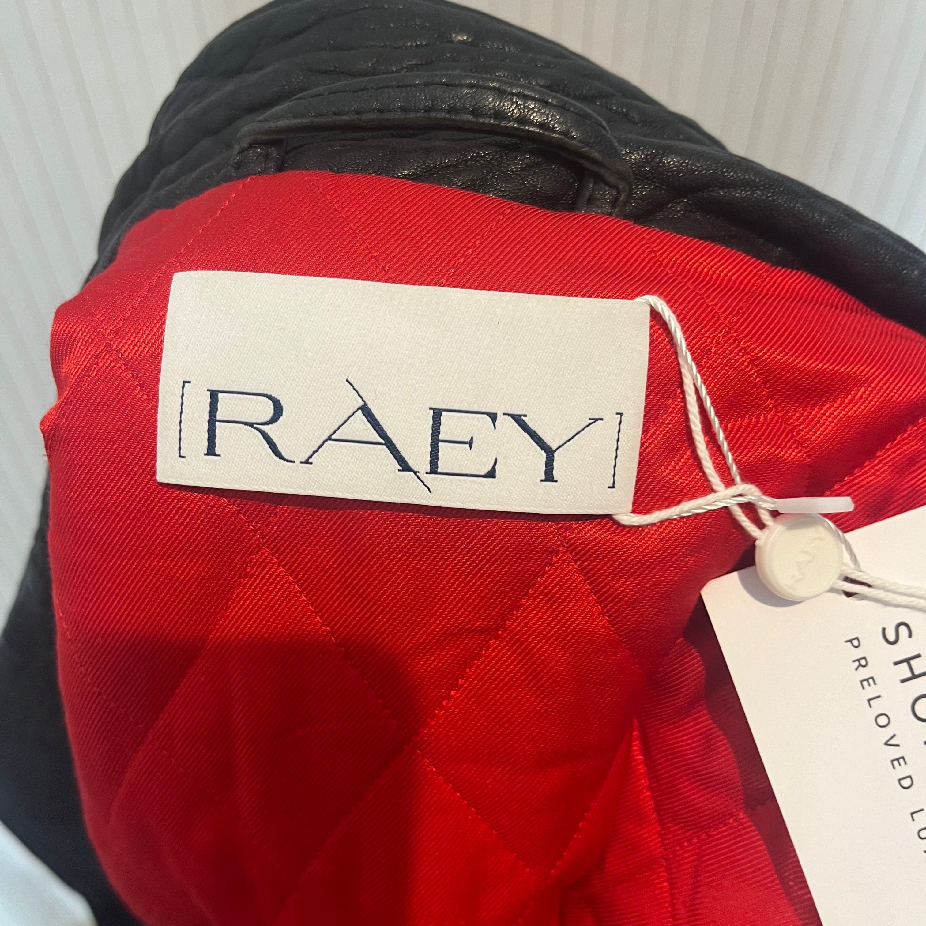 Raey Brand New Black Leather Classic Biker Jacket XS