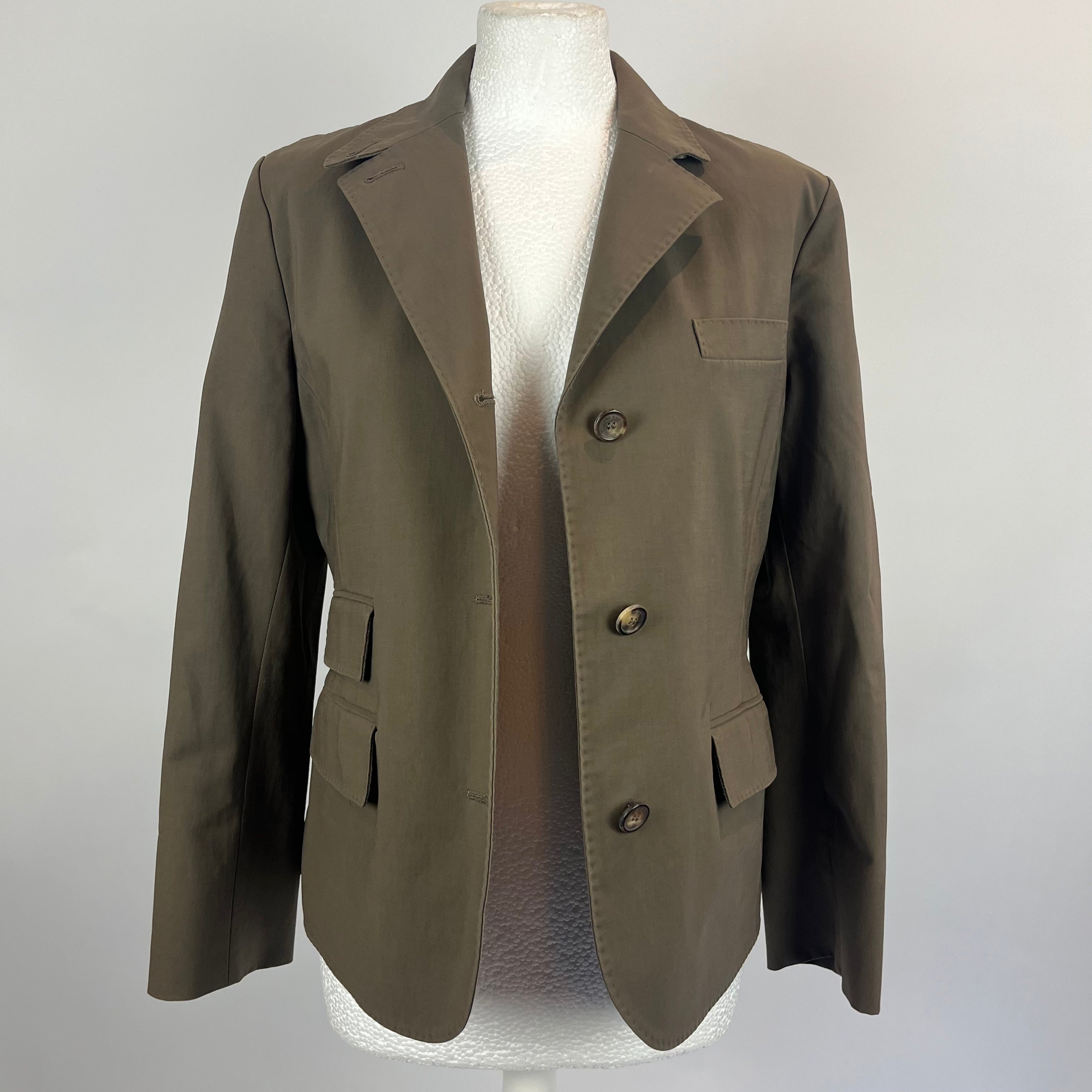 Loro Piana Olive Stretch Cotton Jacket S
