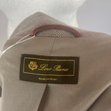 Loro Piana Taupe & Grey Herringbone Cashmere Jacket S