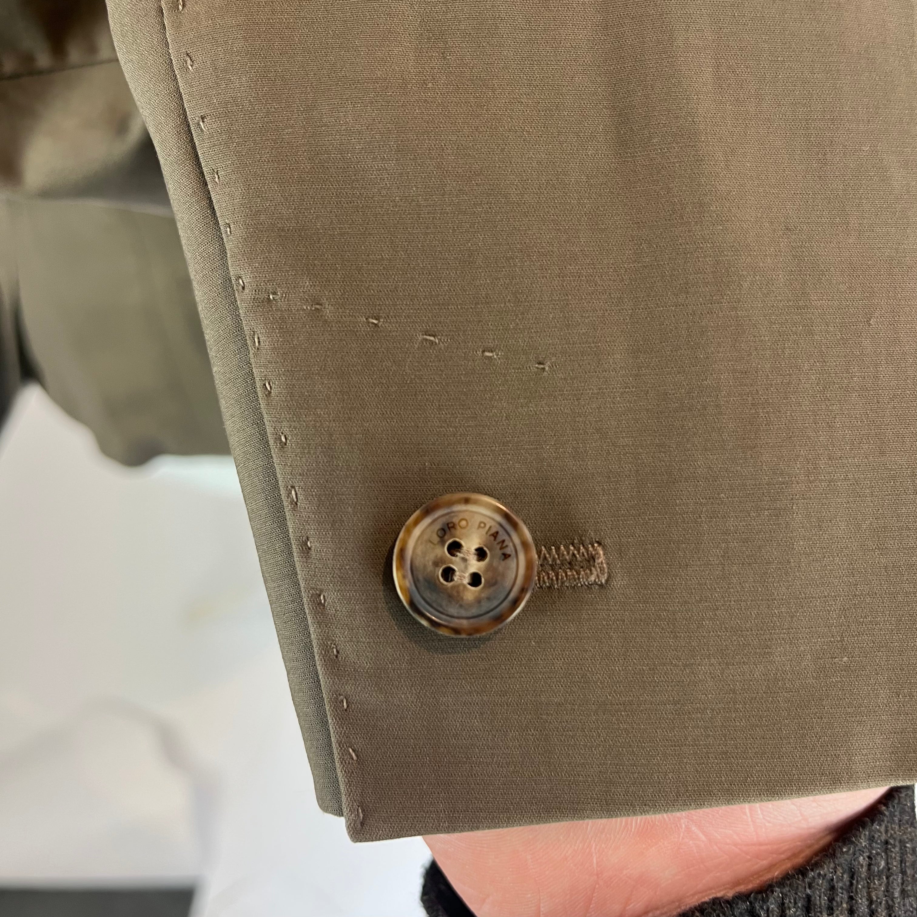 Loro Piana Olive Stretch Cotton Jacket S