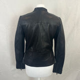 Hush Brand New £349 Black Leather Moto Jacket XS