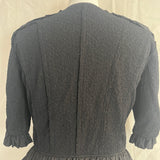 Nina Ricci Black Vintage Textured Zippered Jacket S/M