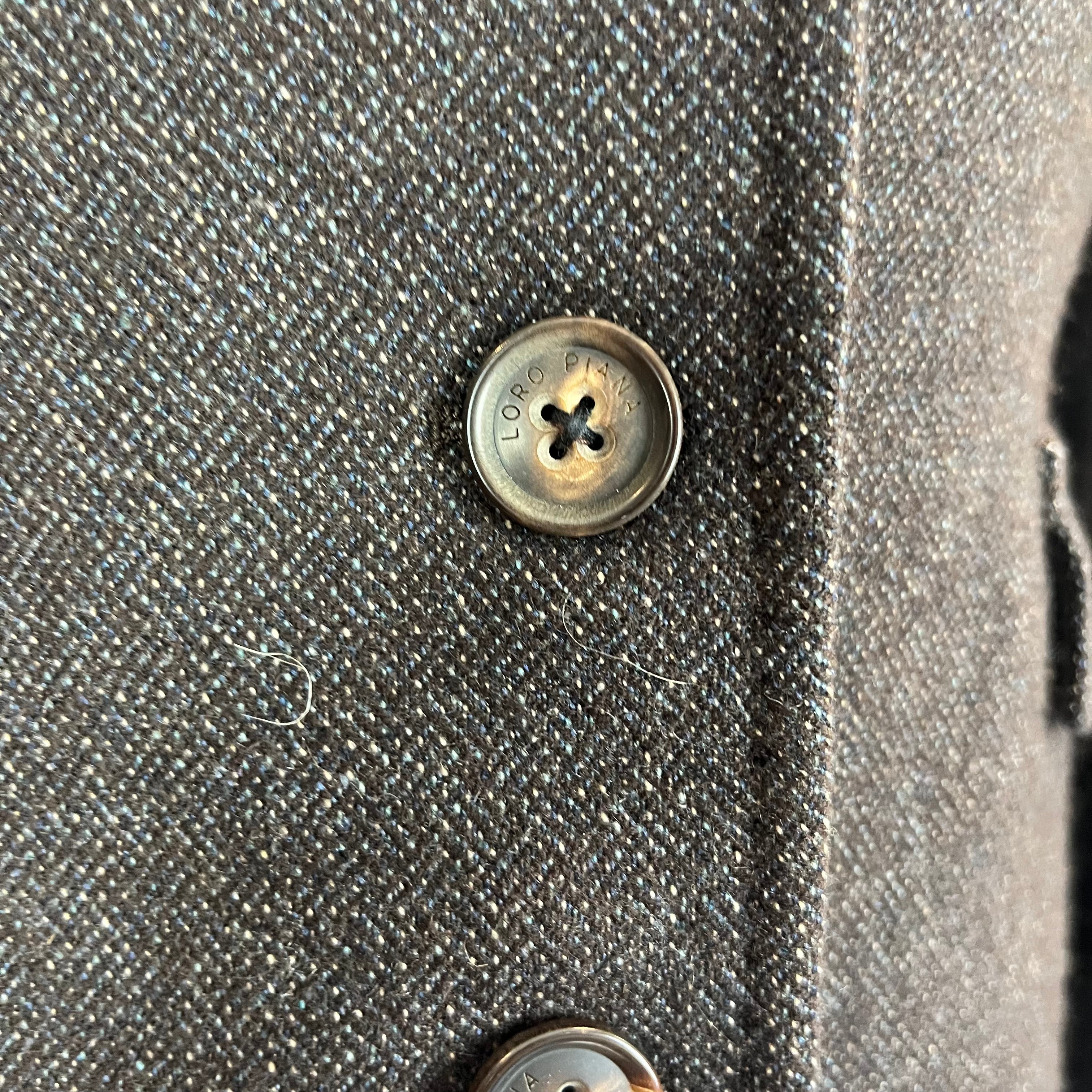 Loro Piana £3000 Chocolate Birds Eye Cashmere Jacket S