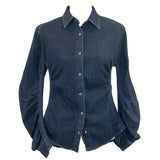 Stella McCartney Blue Denim Curve Sleeve Shirt S