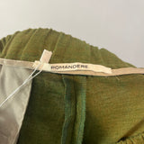 Pomandere Apple Green Linen & Cotton Pull-On Pants XS