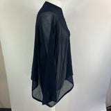 Helmut Lang Navy Superfine Silk & Wool Tunic Shirt S/M/L/XL