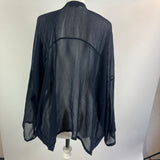 Helmut Lang Navy Superfine Silk & Wool Tunic Shirt S/M/L/XL