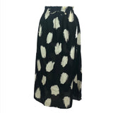 Ba&Sh Brand New Black & Cream Silky Elasticated Skirt XS