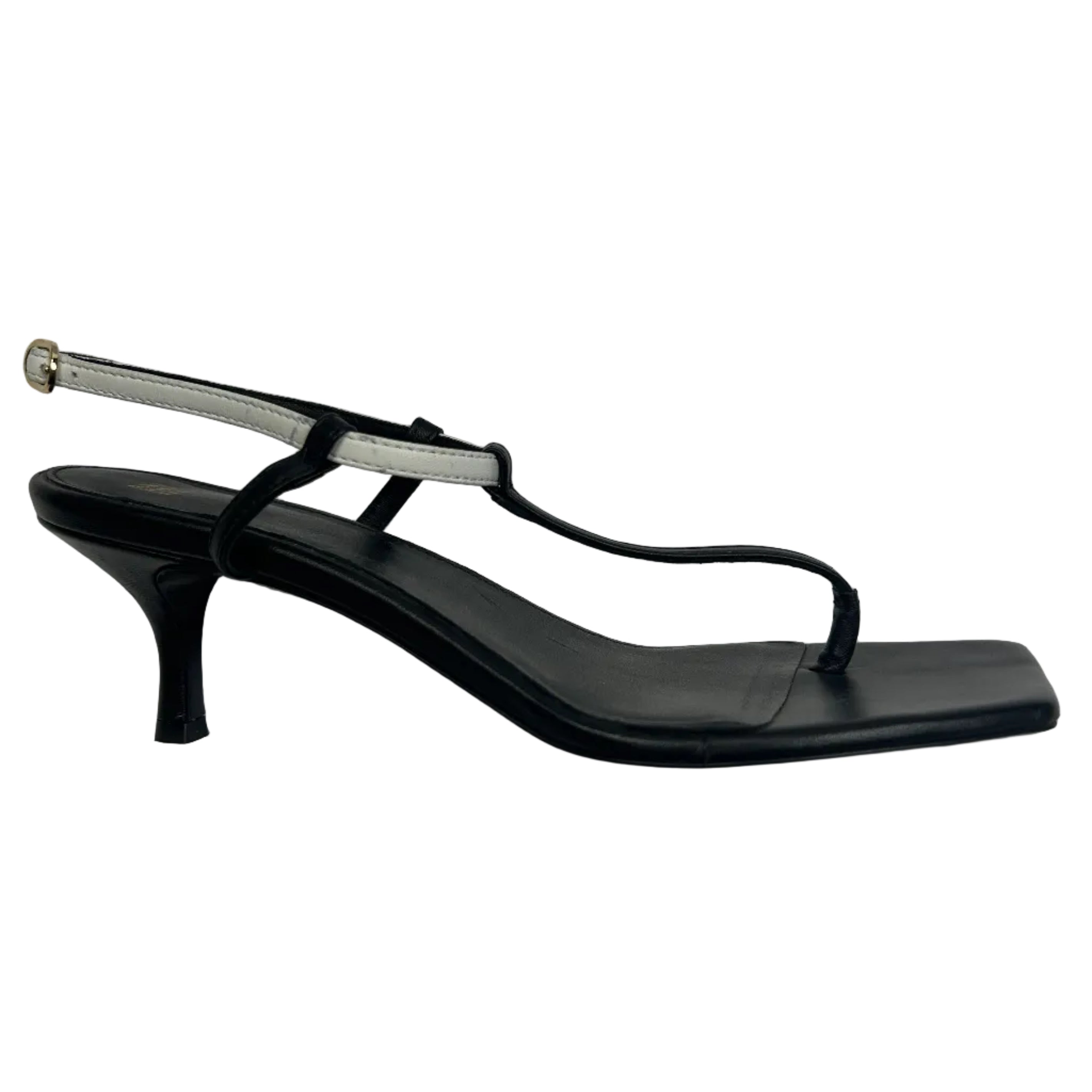 Toteme £430 Black & White Bicolour Strappy Sandals 40