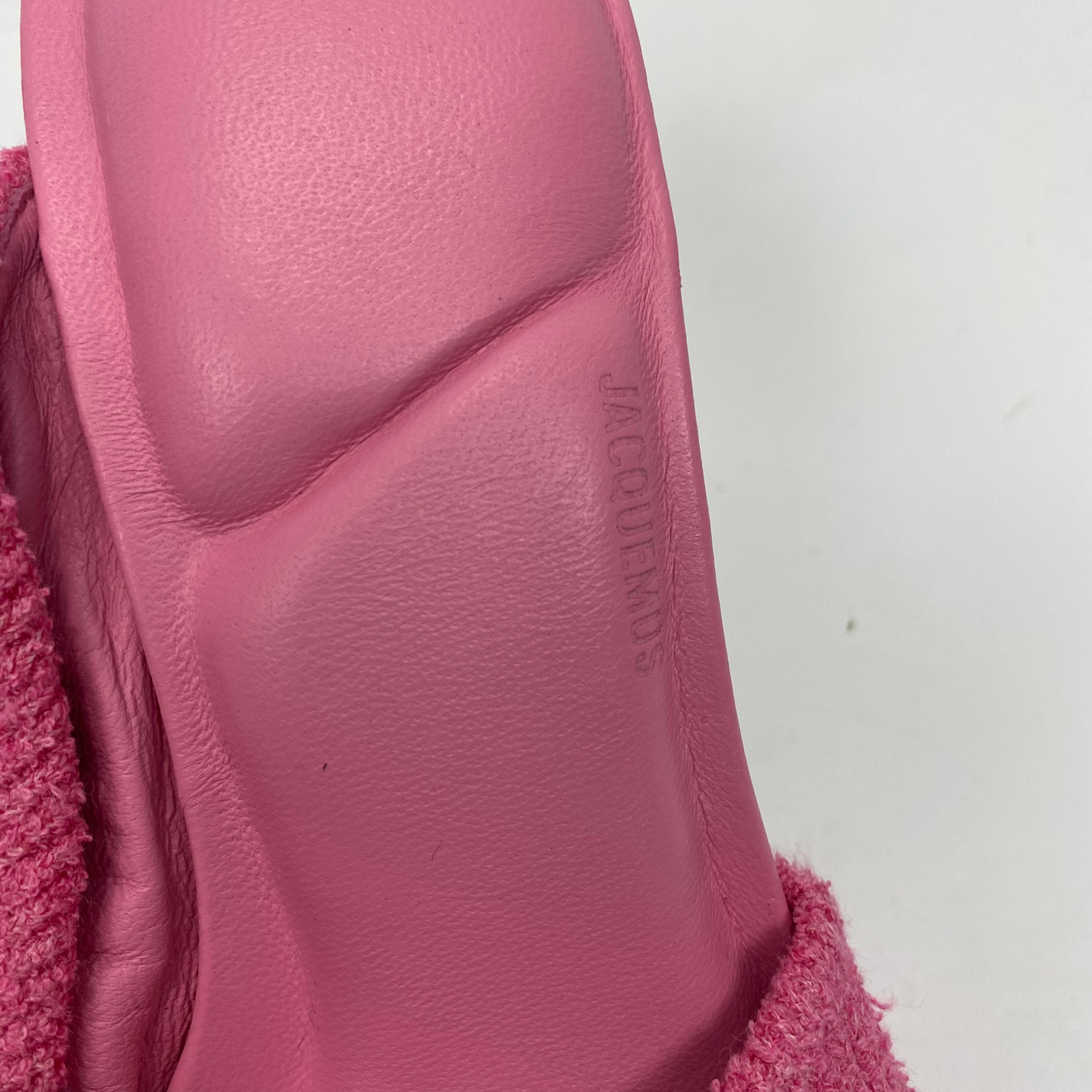 Jacquemus £585 Padded Pink Knit Mules 38