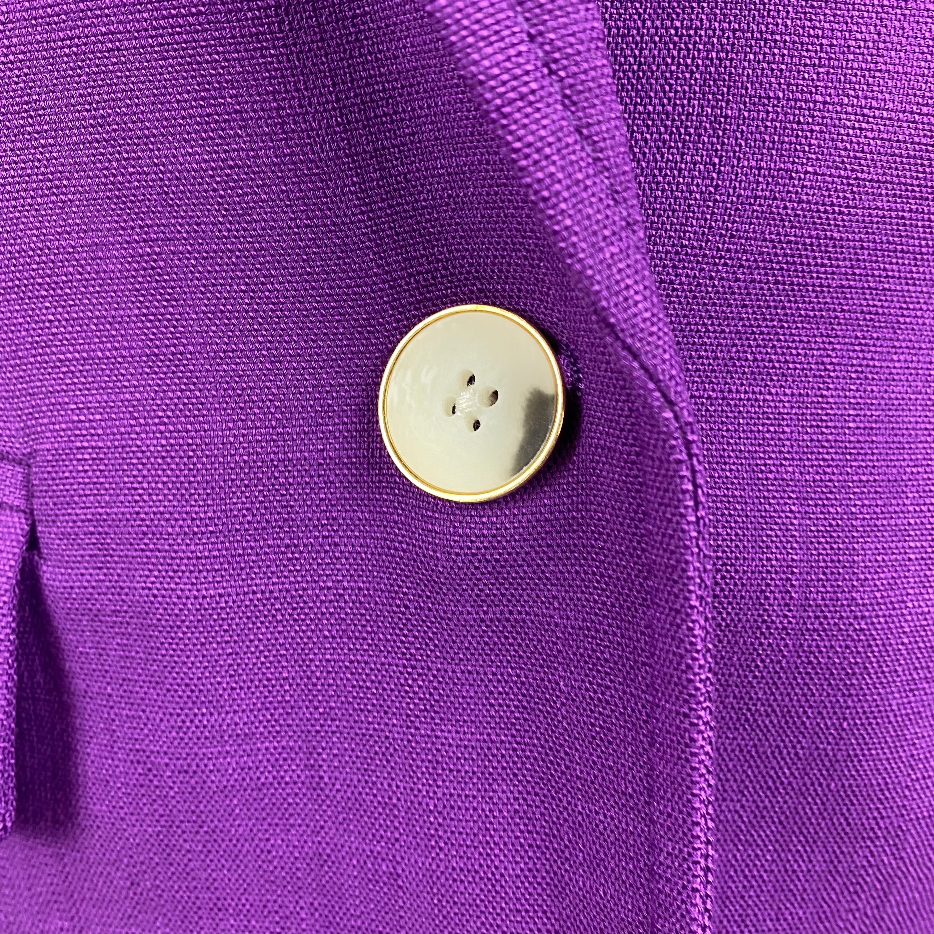 Me&Em Violet Viscose Weave Single Button Jacket XS