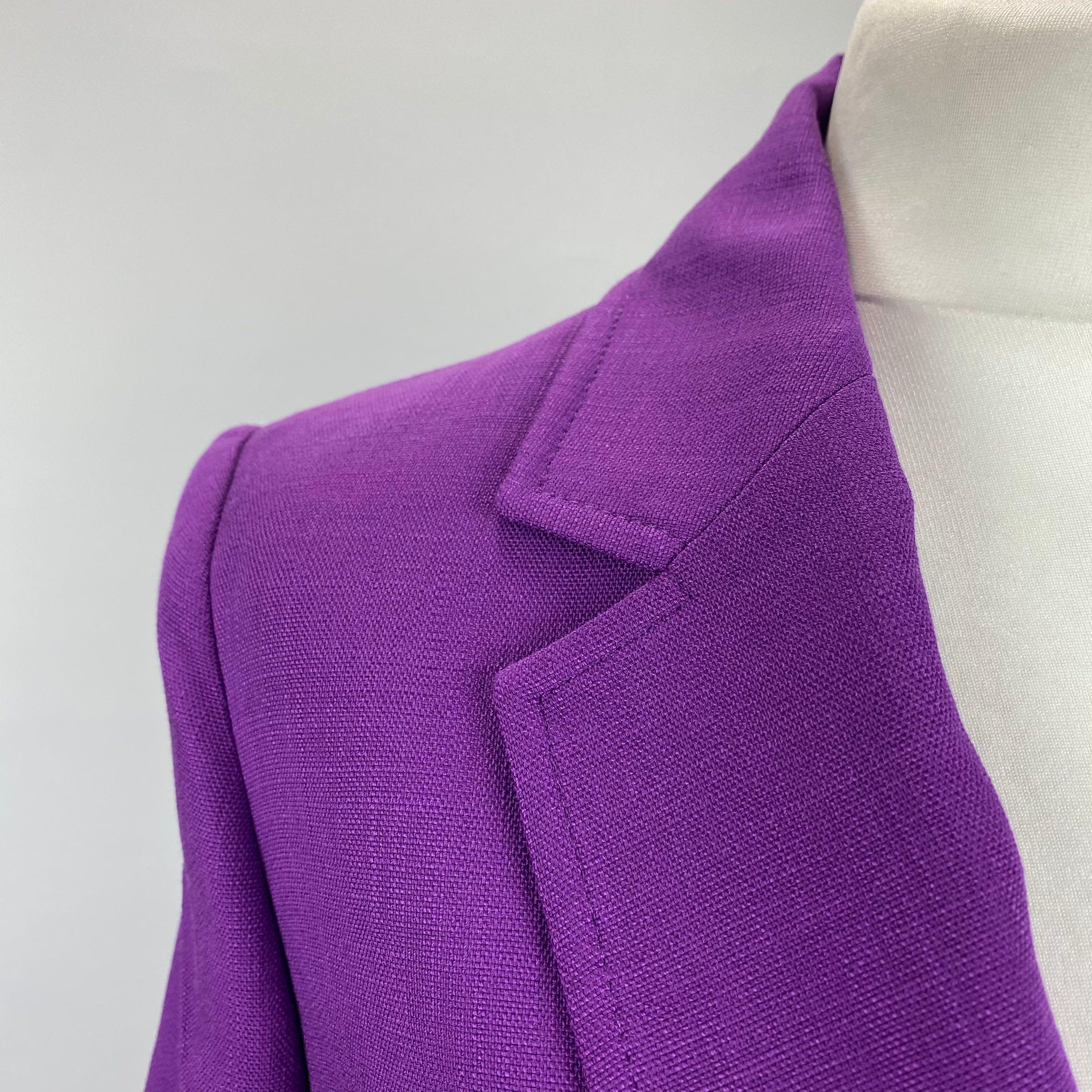 Me&Em Violet Viscose Weave Single Button Jacket XS