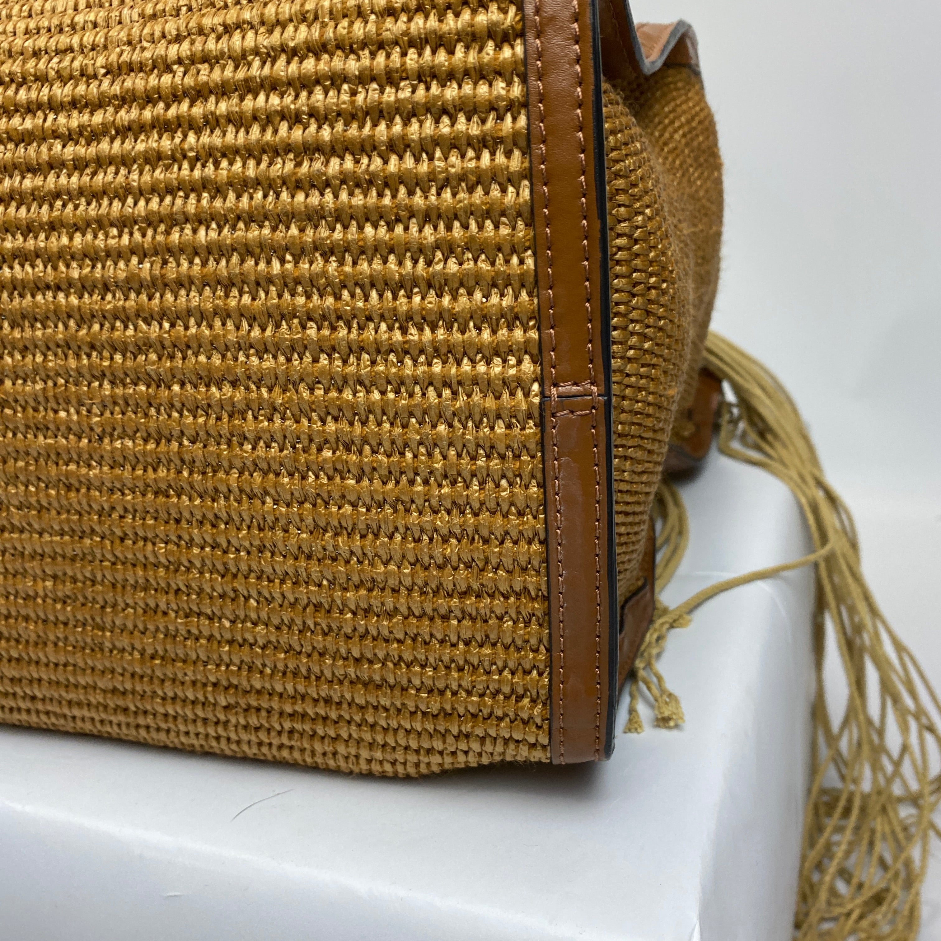 Marni Large Natural Fringed Marcel Raffia Tote Bag