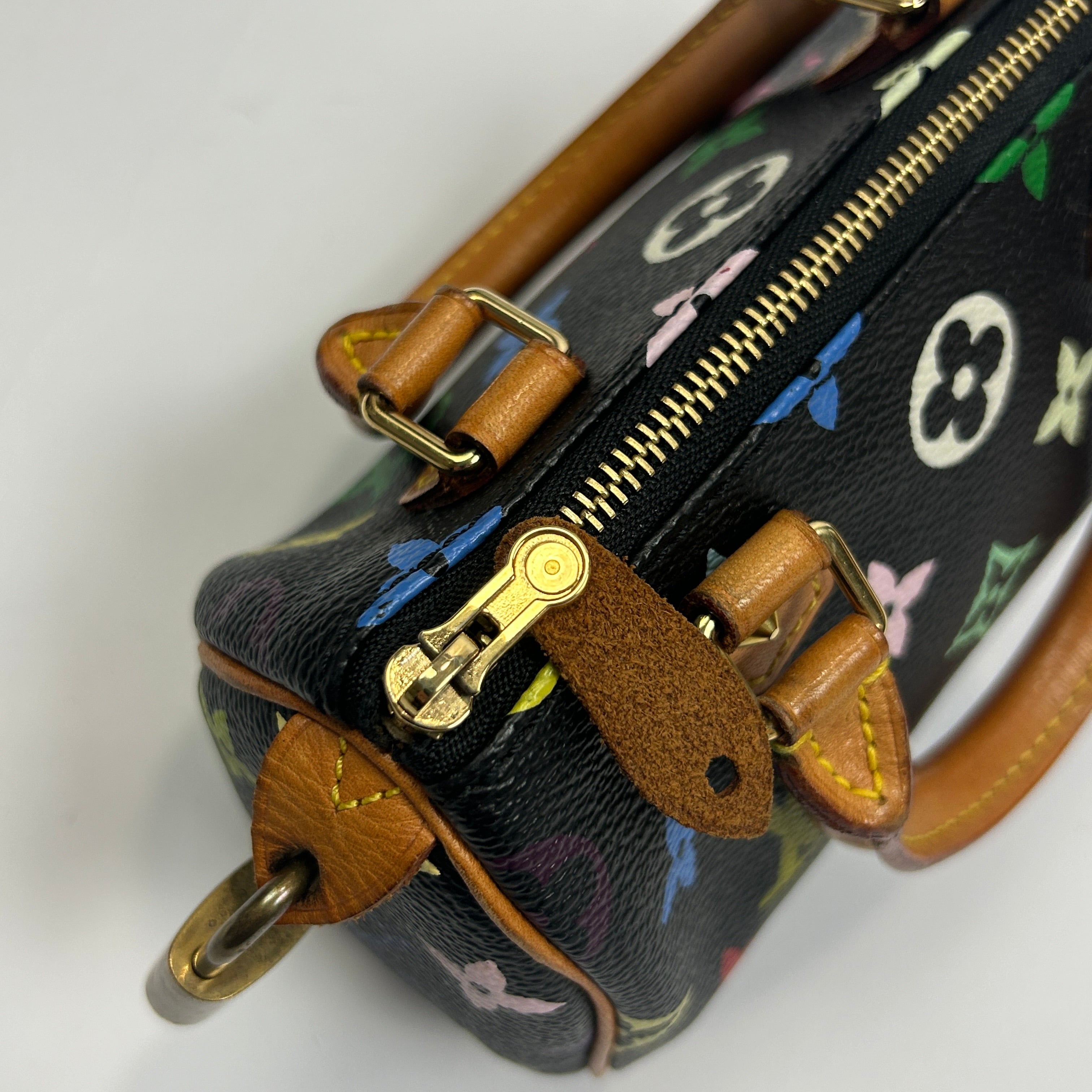 Louis Vuitton Multicolore Black Murakami Mini Speedy Bag