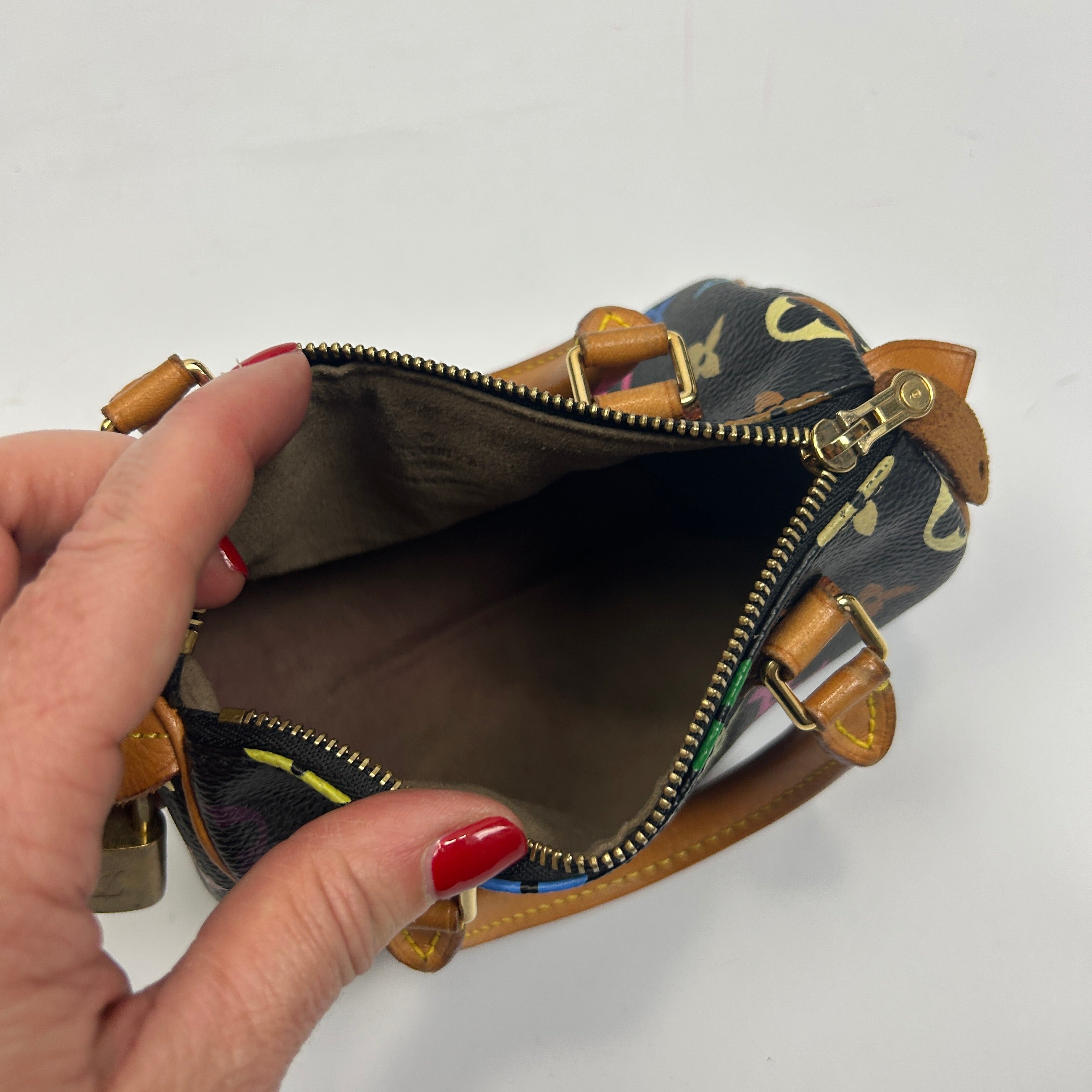 Louis Vuitton Multicolore Black Murakami Mini Speedy Bag