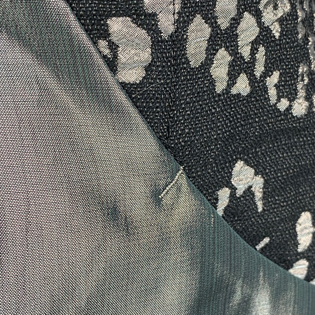 Issey Miyake £1100 Black & Pewter Jacquard Jacket S