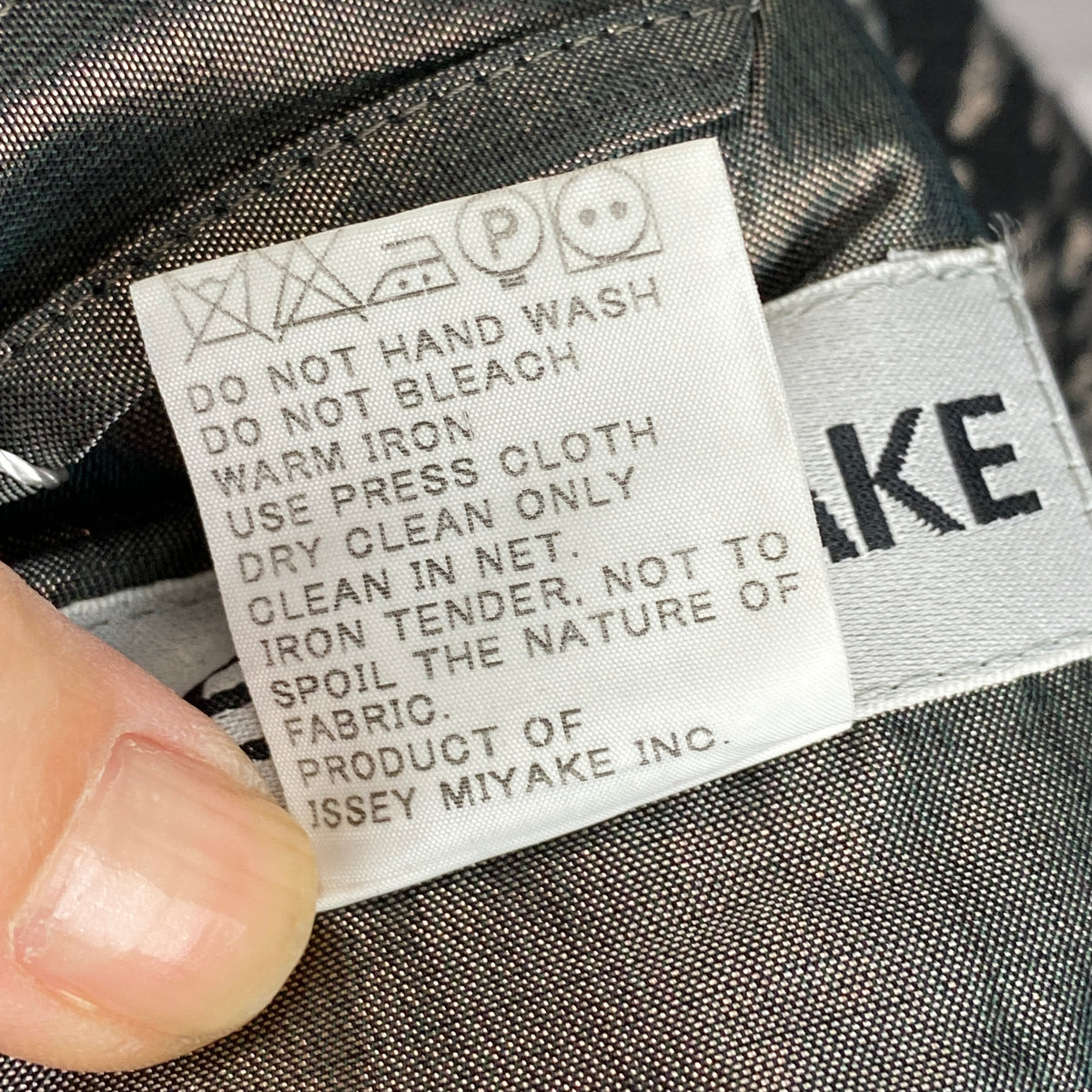 Issey Miyake £1100 Black & Pewter Jacquard Jacket S