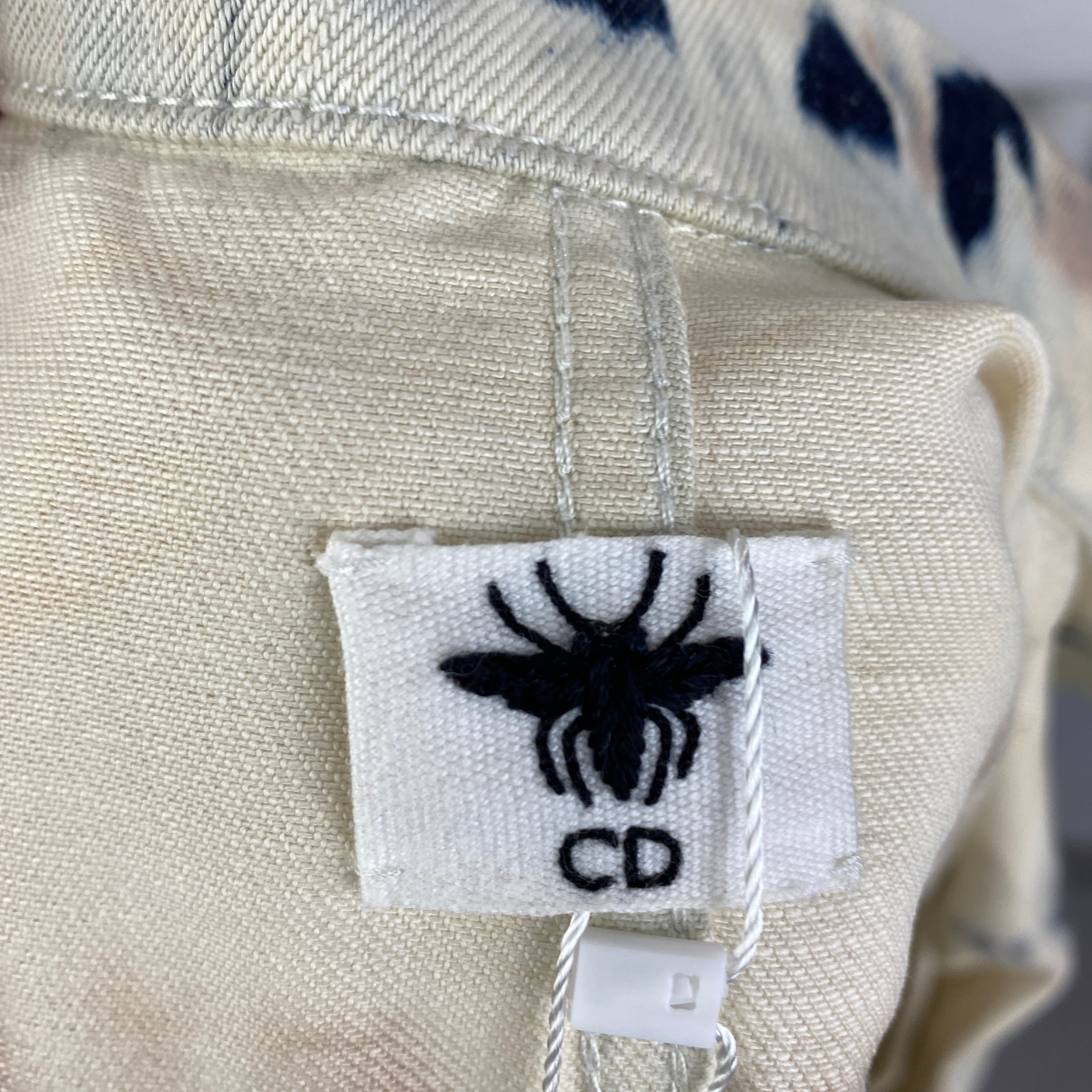 Christian Dior Cream Tie Dye Denim Workman's Jacket XS