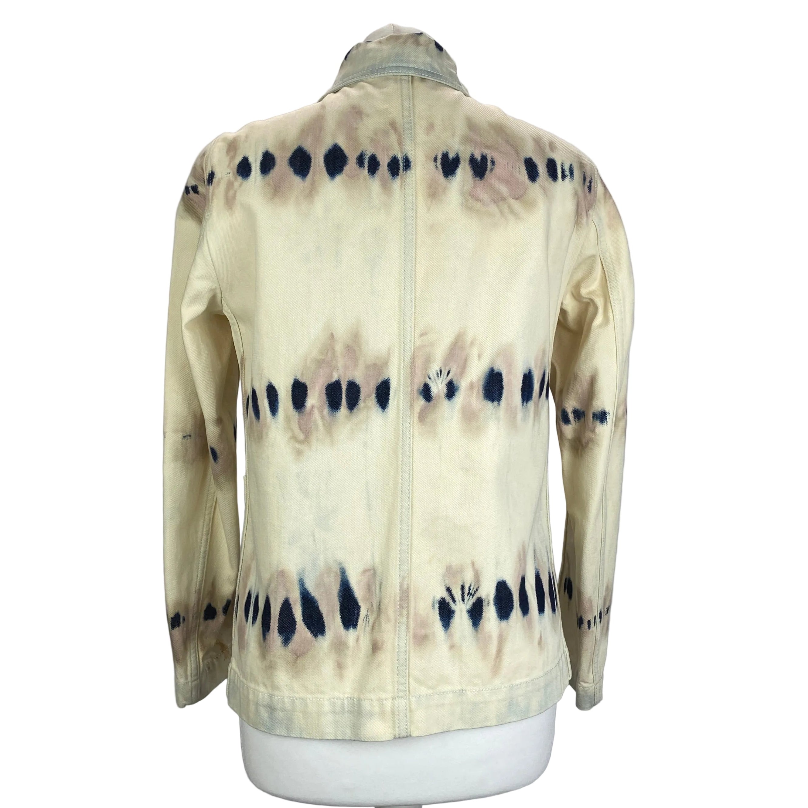 Christian Dior Cream Tie Dye Denim Workman's Jacket XS