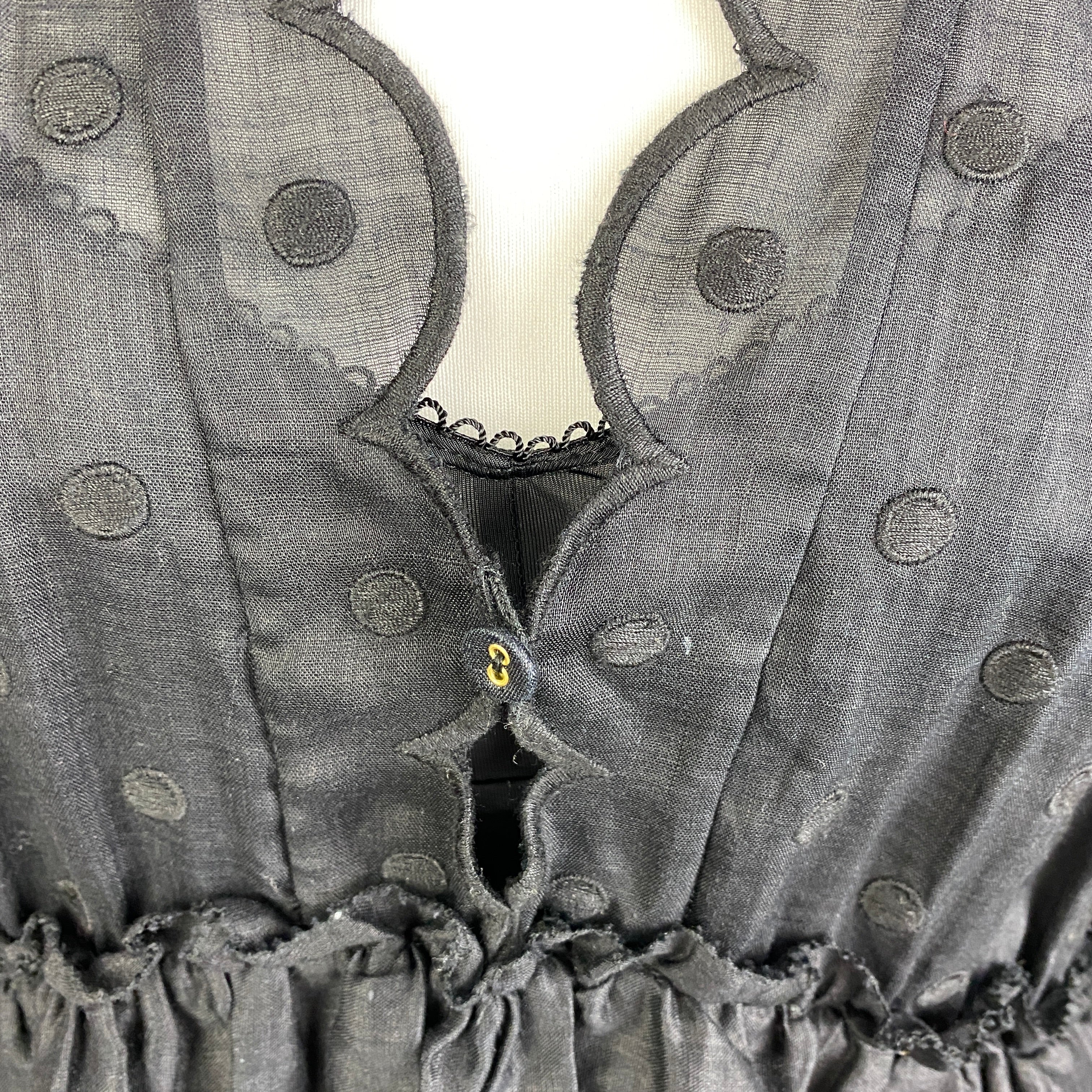 Zimmermann Black Embroidered Tiered Dress XXS