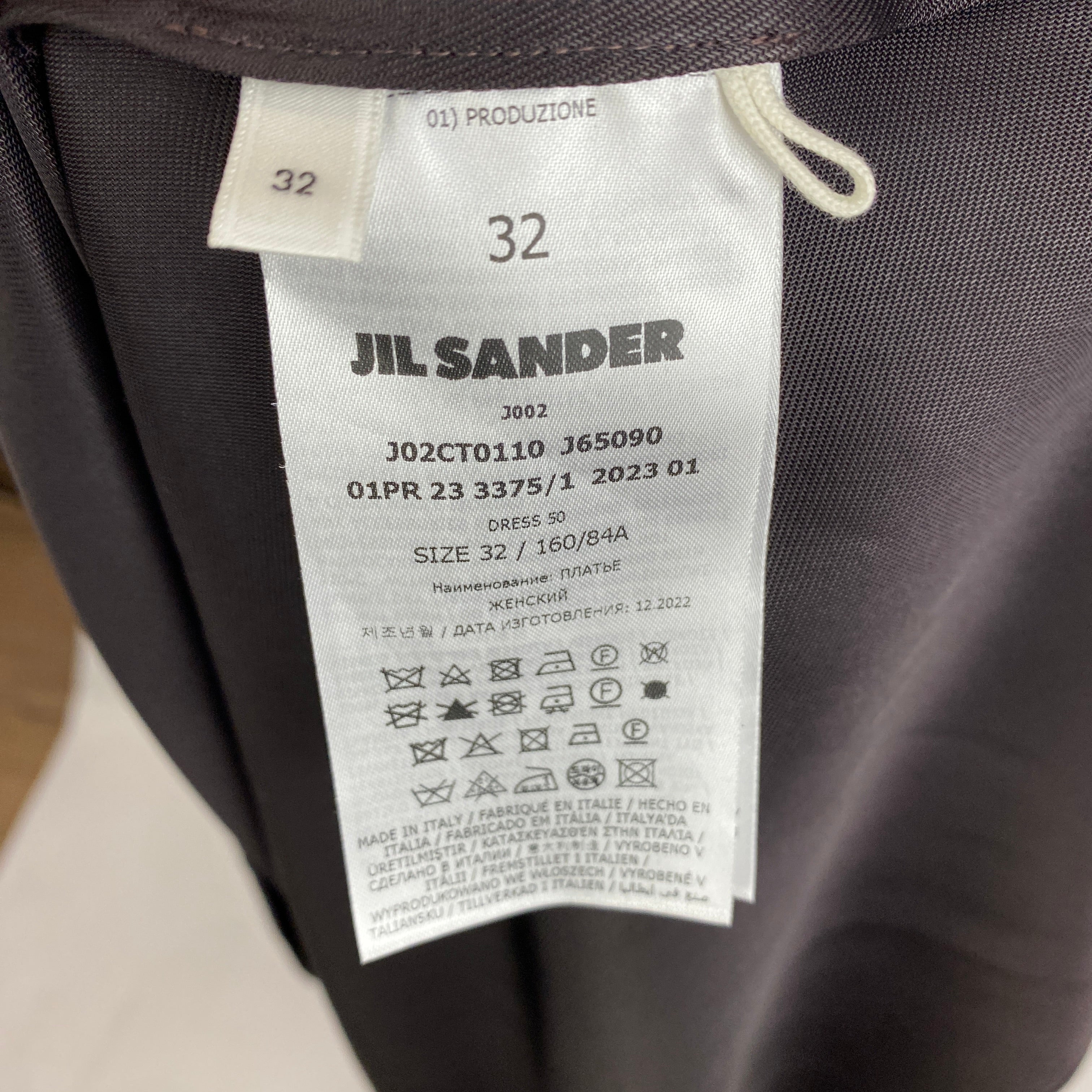 Jil Sander New Black Satin Handkerchief Hem Slip Dress XS