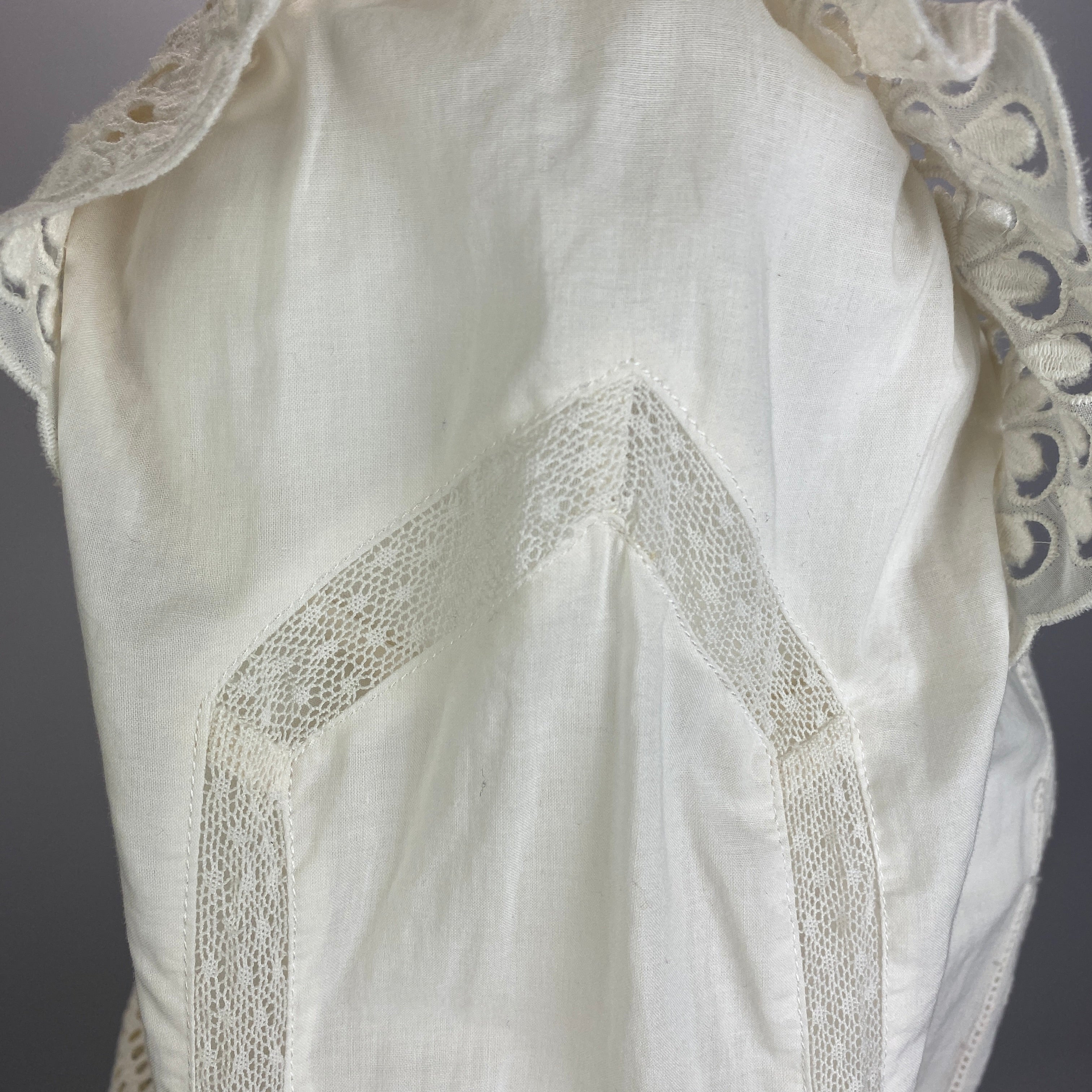 Zimmermann Cream Lace & Broderie Anglais Blouse XXS