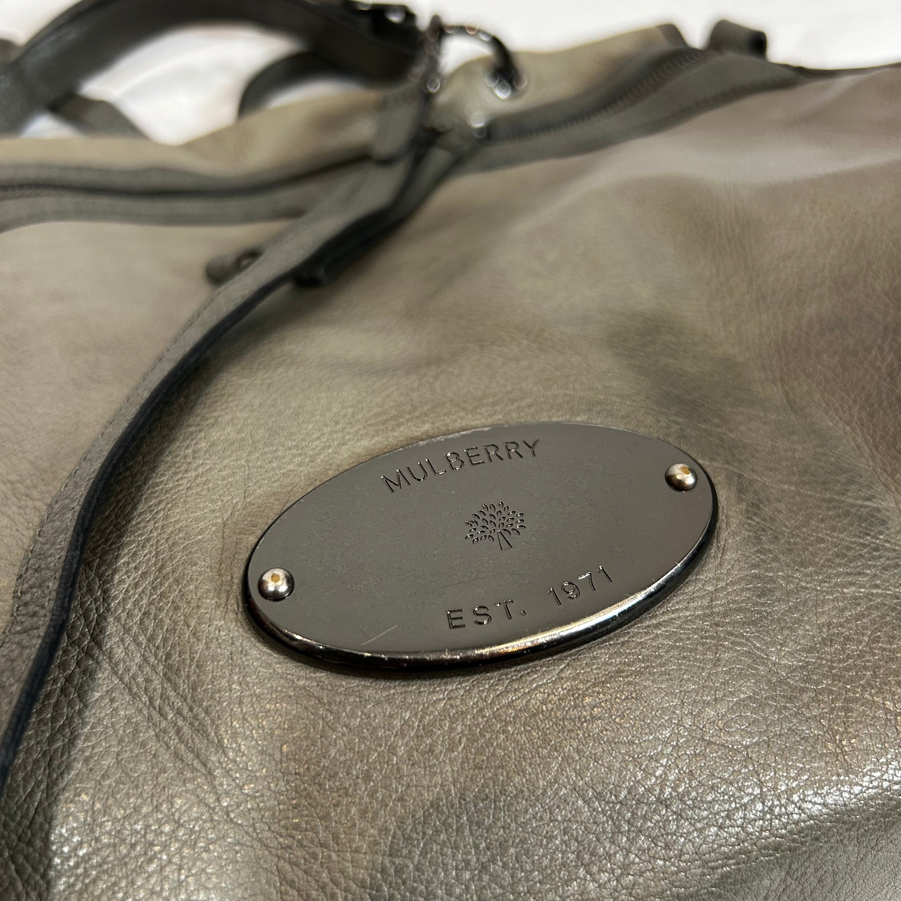 Mulberry Two Tone Grey Large Taylor Bag