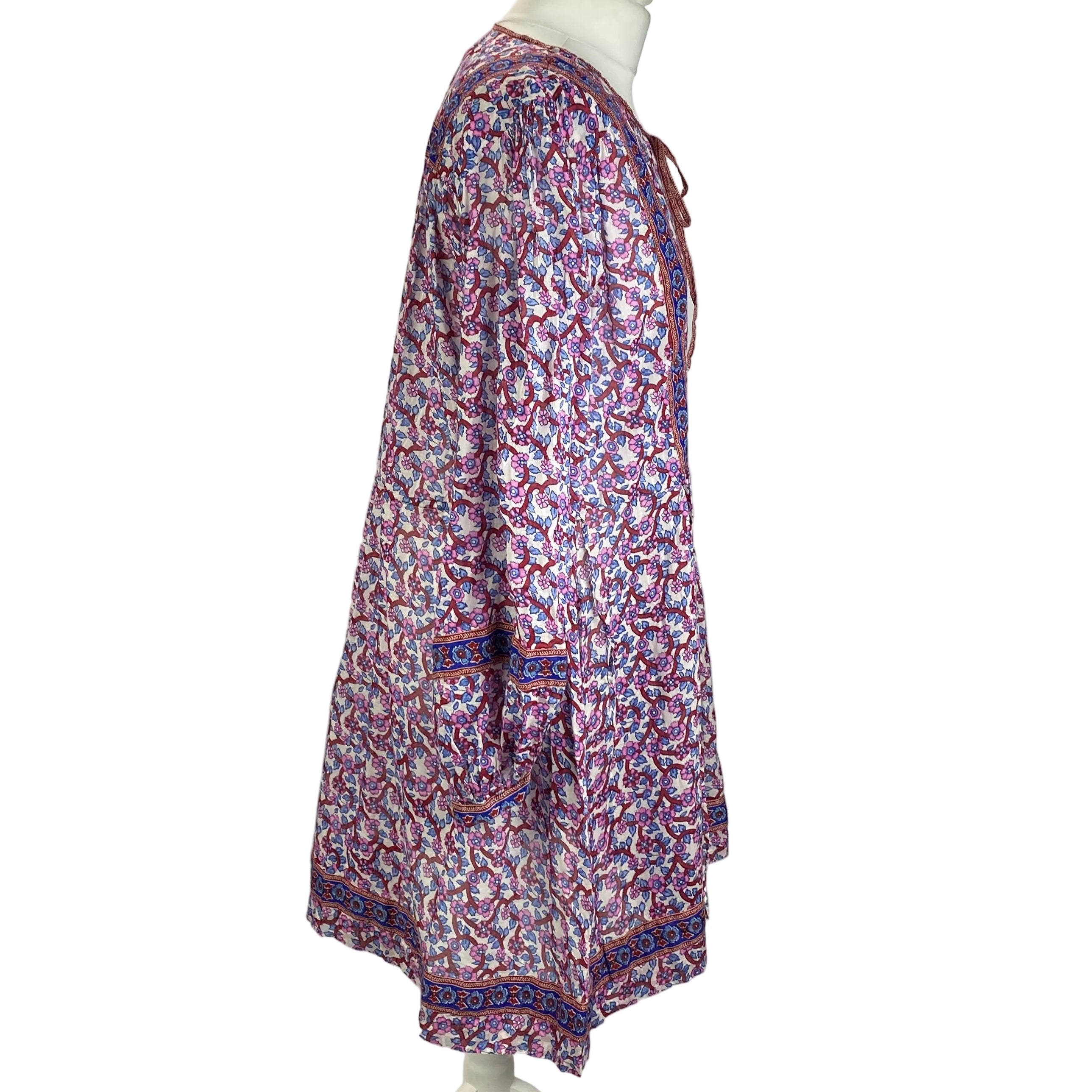 Isabel Marant Etoile New £425 Blue & Pink Gilinesia Midi Dress XS