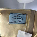 Prada Baby Blue & Gold Brocade Midi Dress L