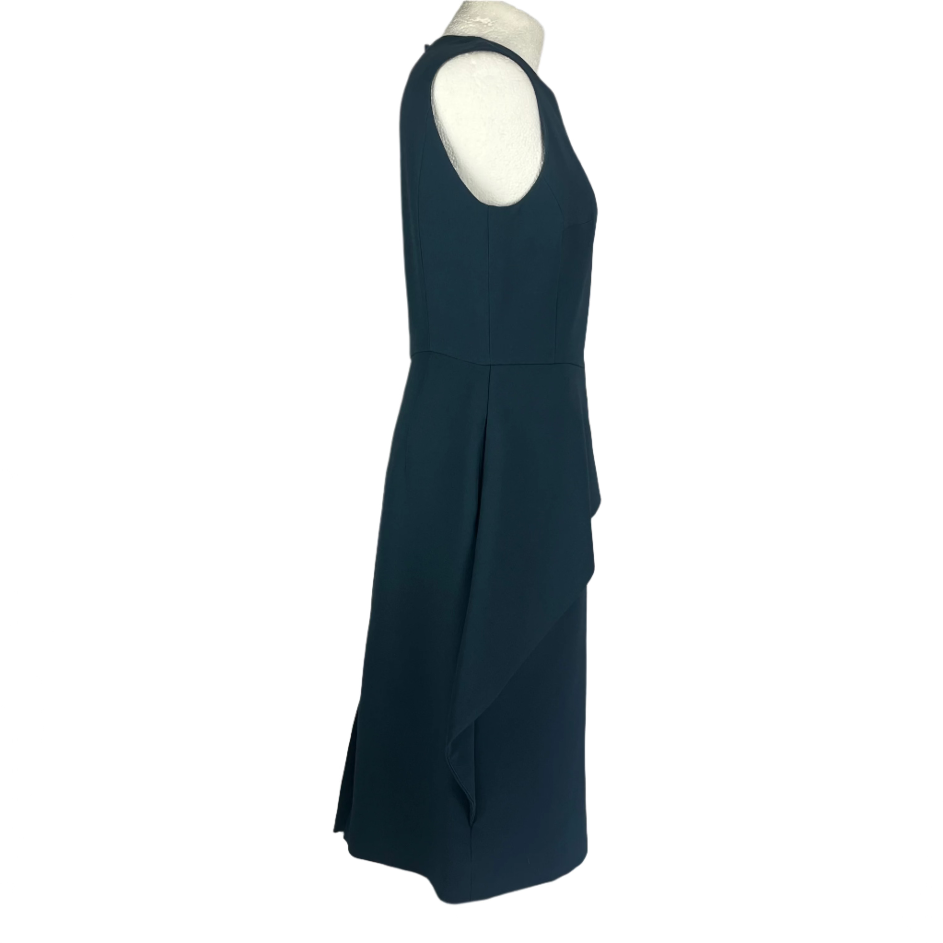 Christian Dior Teal Silk & Wool Midi Dress L