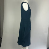 Christian Dior Teal Silk & Wool Midi Dress L