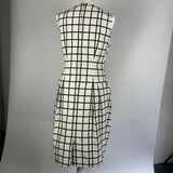 Christian Dior Ivory & Black Grid Midi Dress M