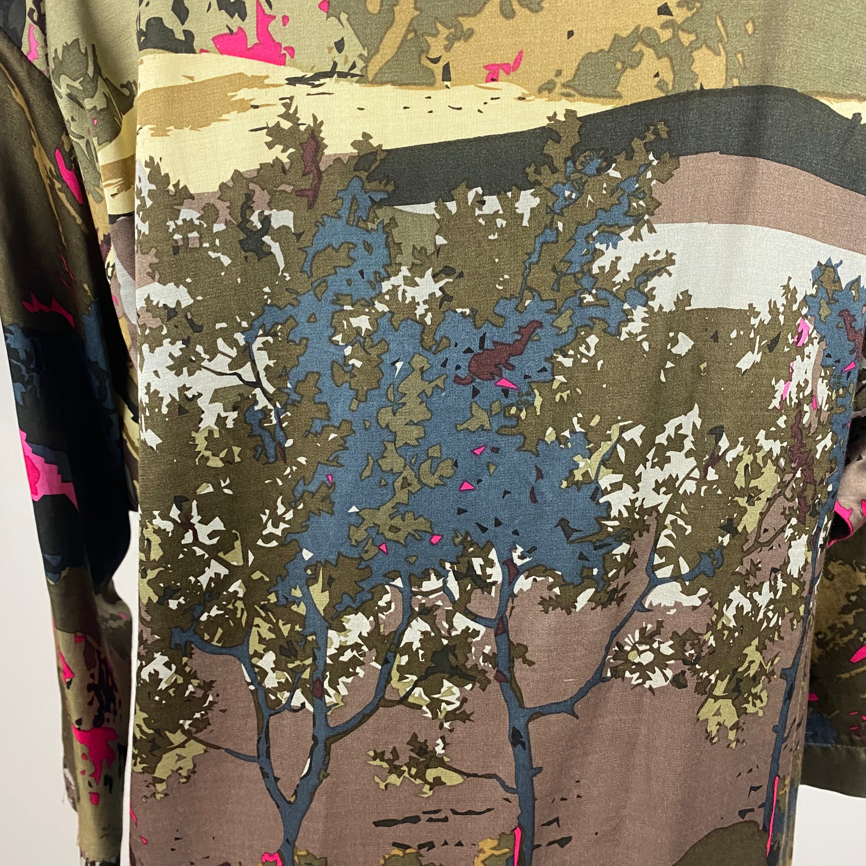 Lise Charmel £236 Landscape Print Satin Tunic Dress L/XL