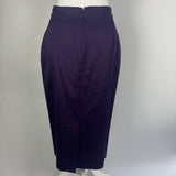 Christian Dior Royal Purple Quilted Straight Skirt L