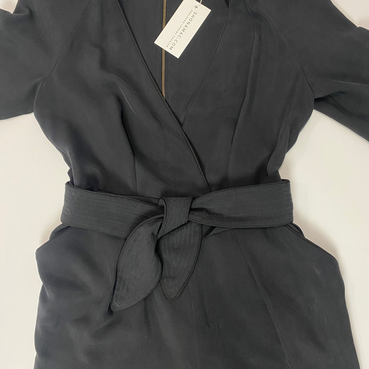 Stella McCartney Black Silk Twill Tuxedo Jumpsuit XL