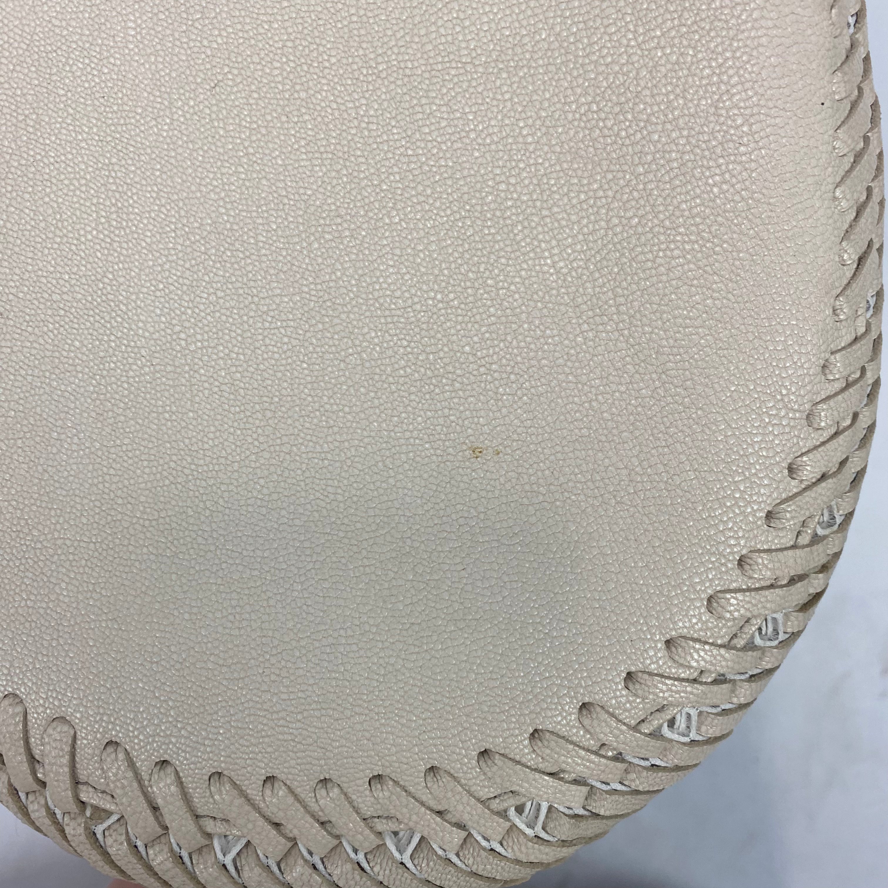 Anya Hindmarch Ivory Woven Leather Large Tote Bag