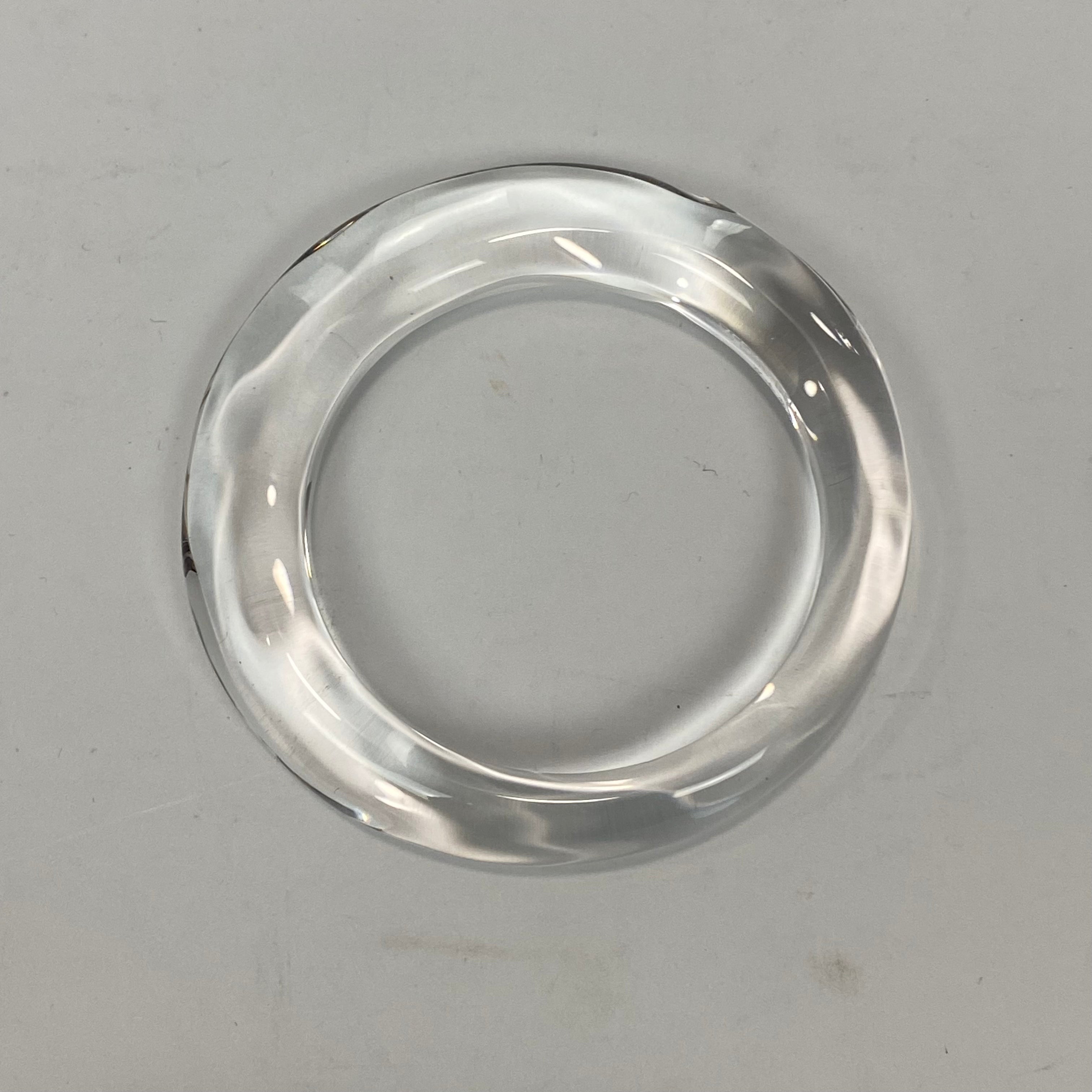 Alexis Bittar New Set of Two Clear Lucite Wave Bangles