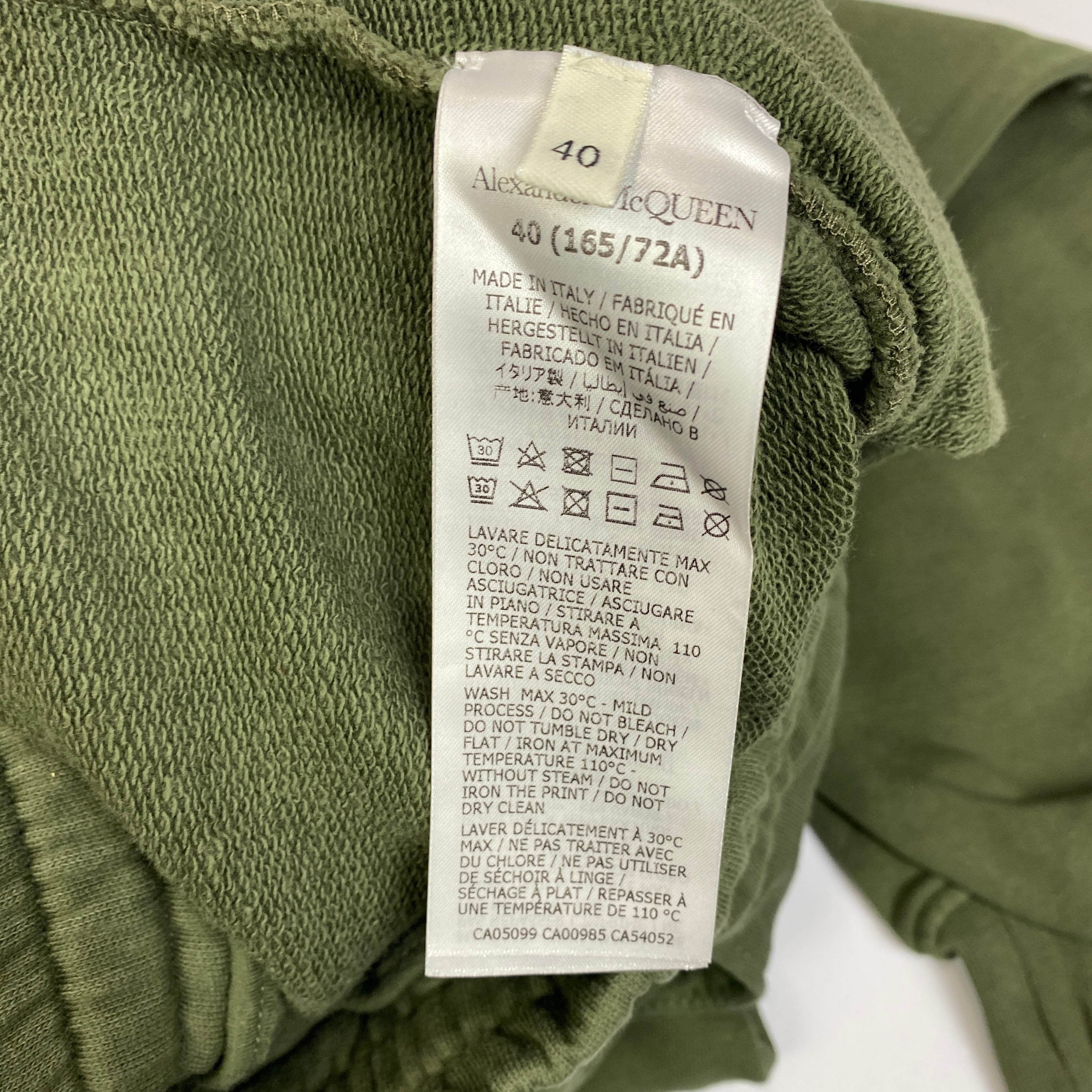 Alexander McQueen Green £450 Oversized Logo Tracksuit Bottoms XS/S