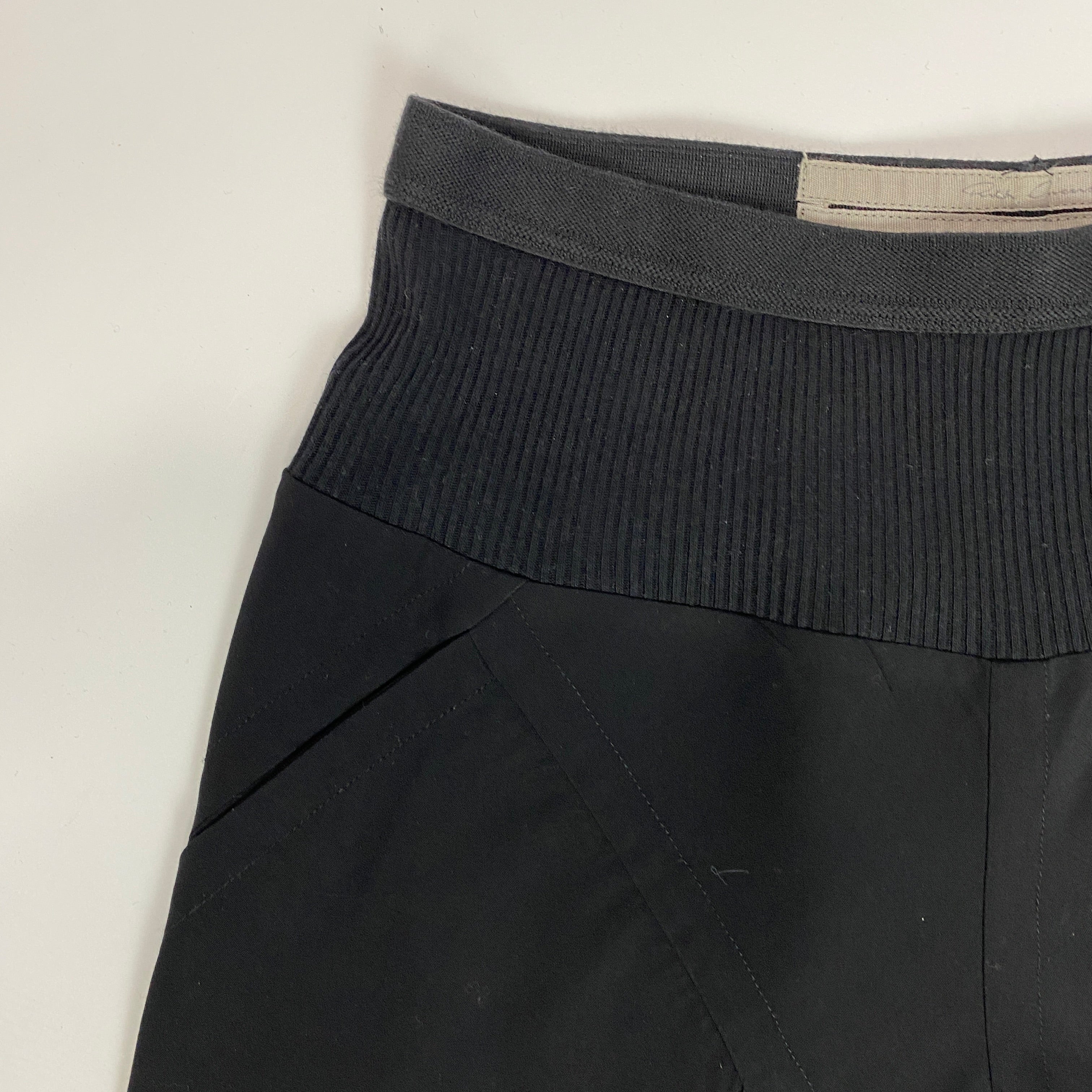 Rick Owens Black Wool Mix Lightweight Palazzo Pants XXS