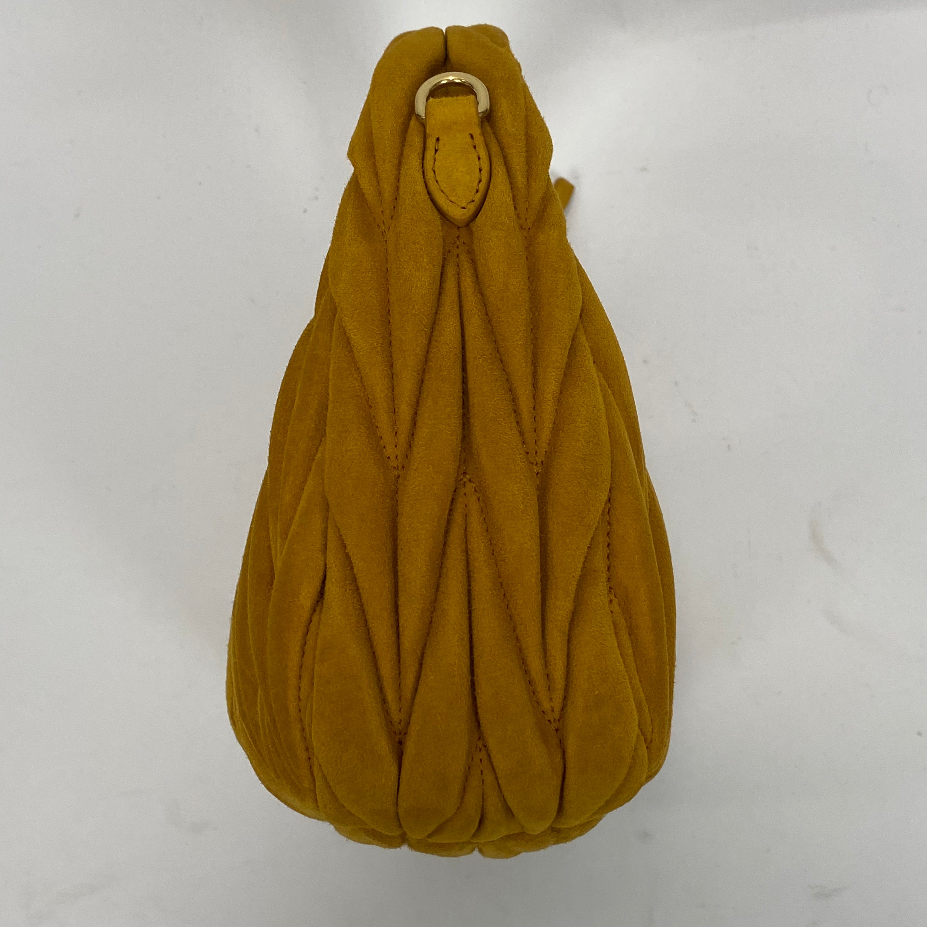 Miu Miu New £2150 Whiskey Wander Matelasse Suede Hobo Bag