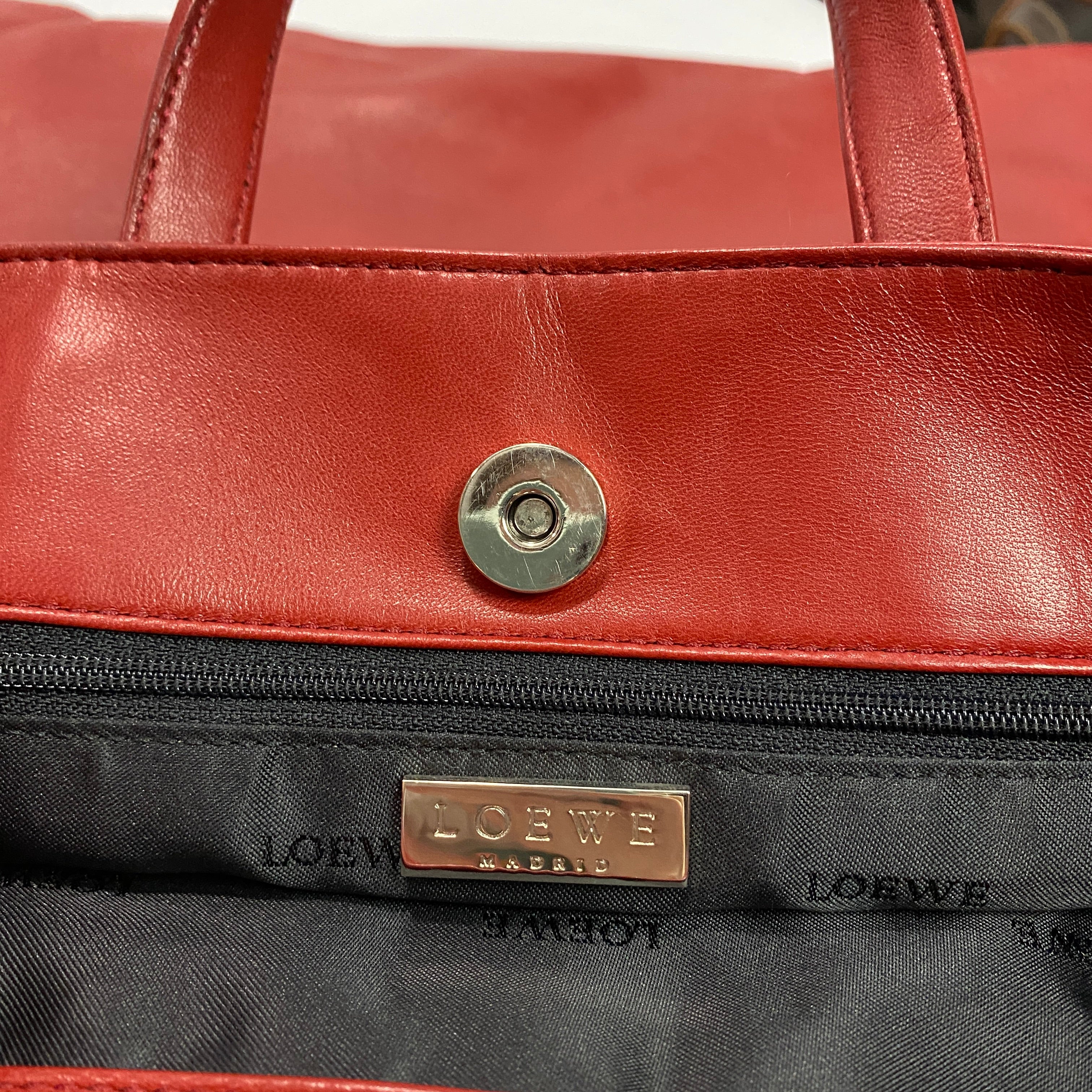 Loewe Ruby Nappa Leather Square Tote Bag