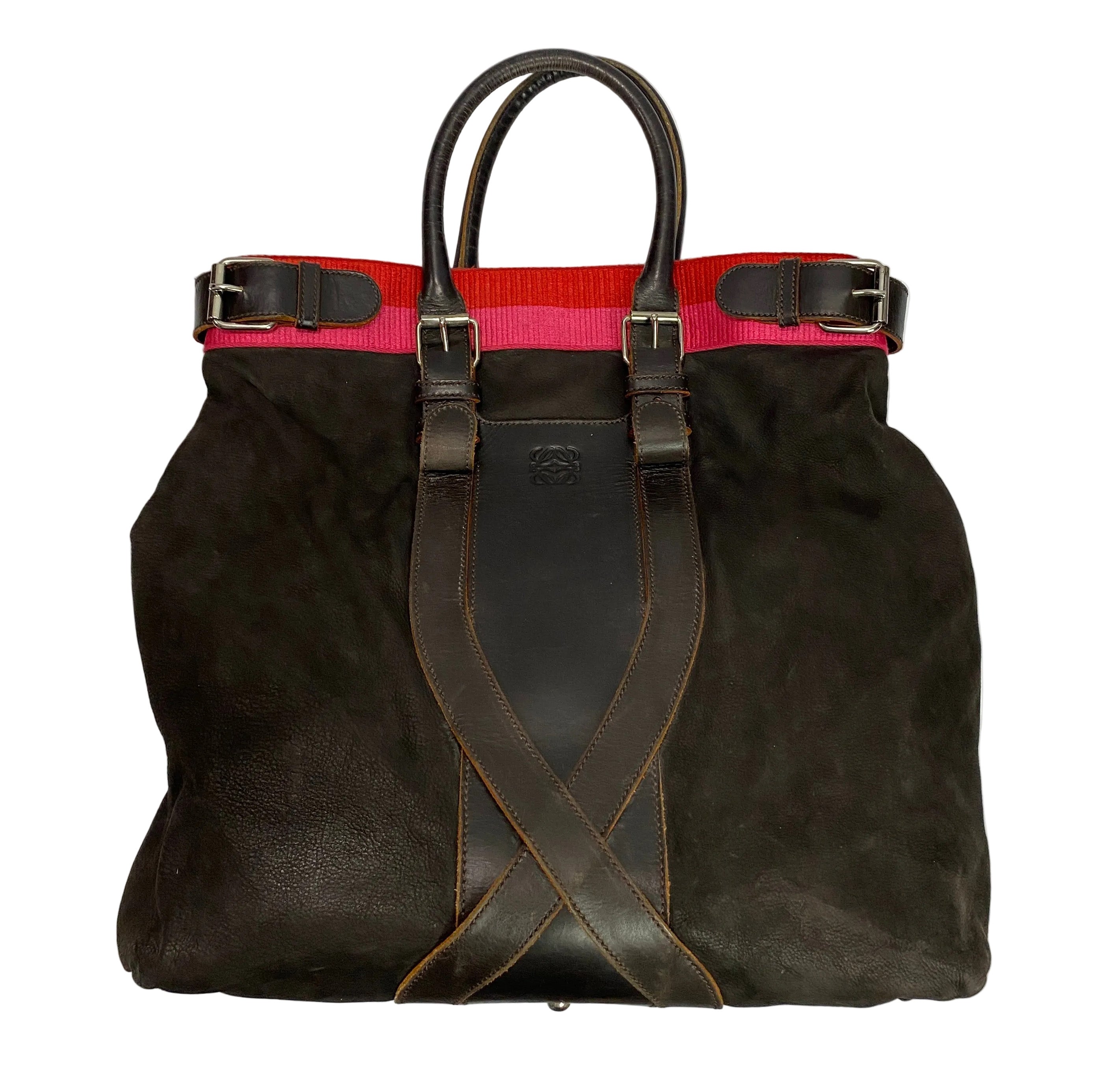 Loewe Bitter Chocolate Nubuck Large Anagram Shoulderbag