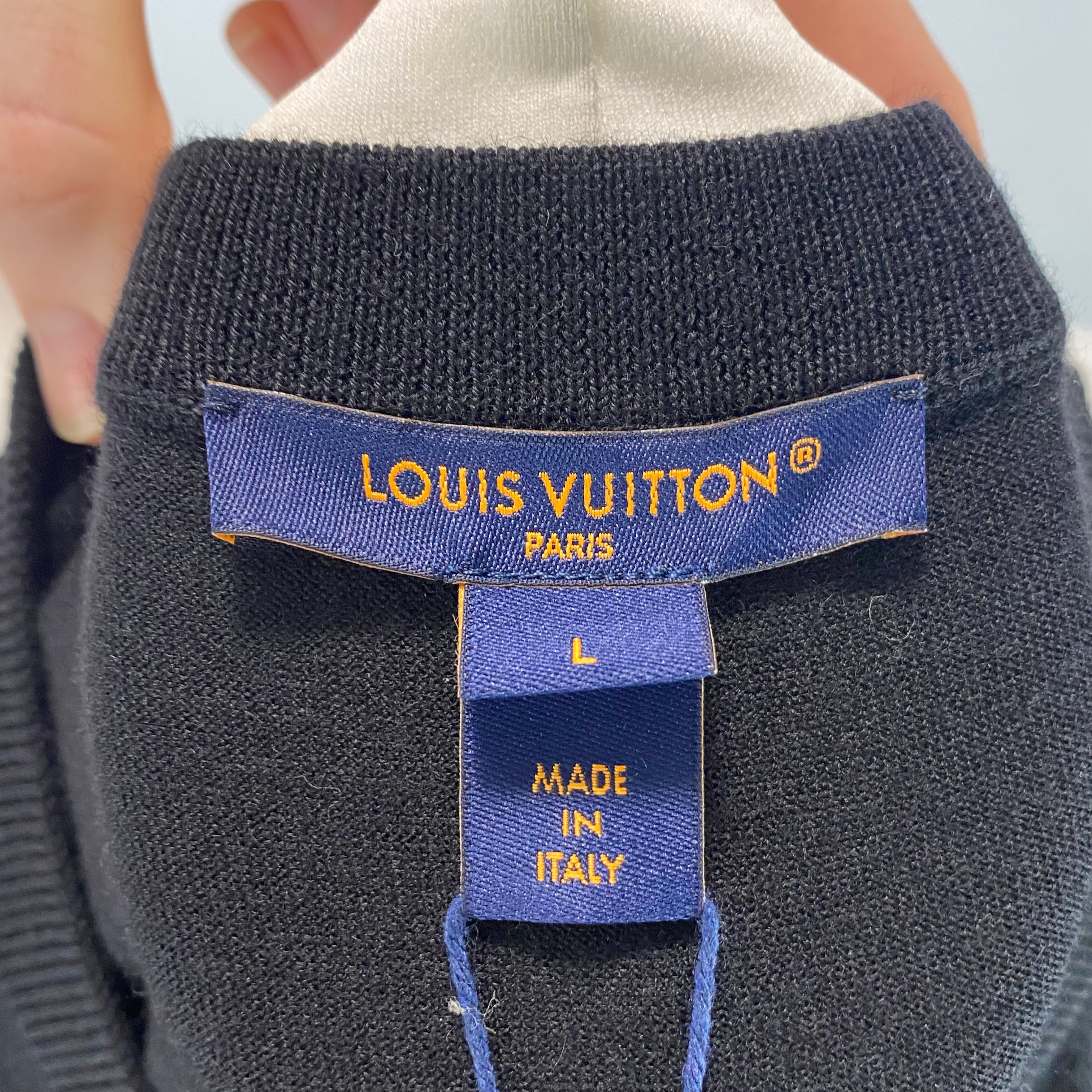 Louis Vuitton New £1410 Black Wool Romantique Sweater L