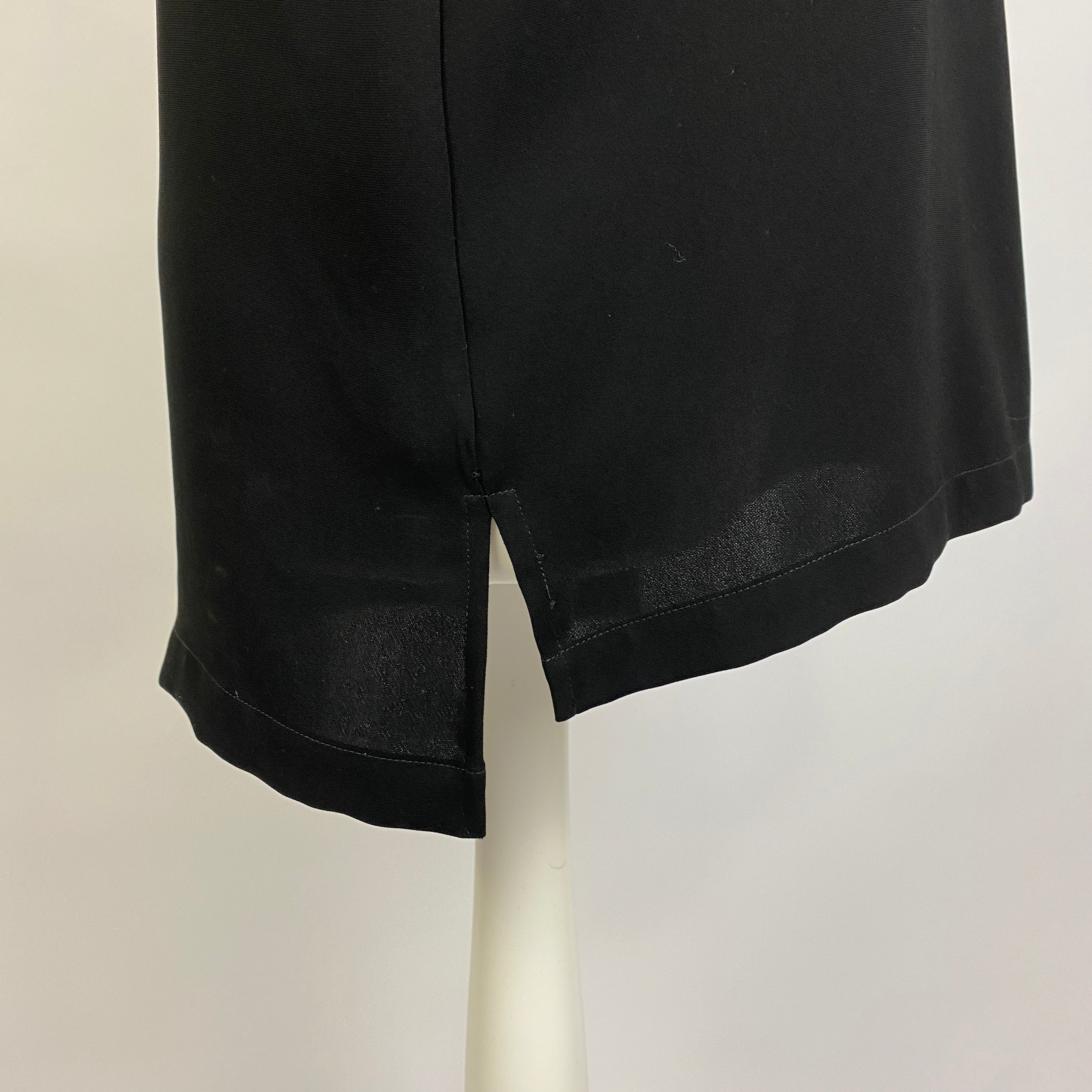 Rag & Bone New £295 Black Crepe Tee with Leather Pocket L
