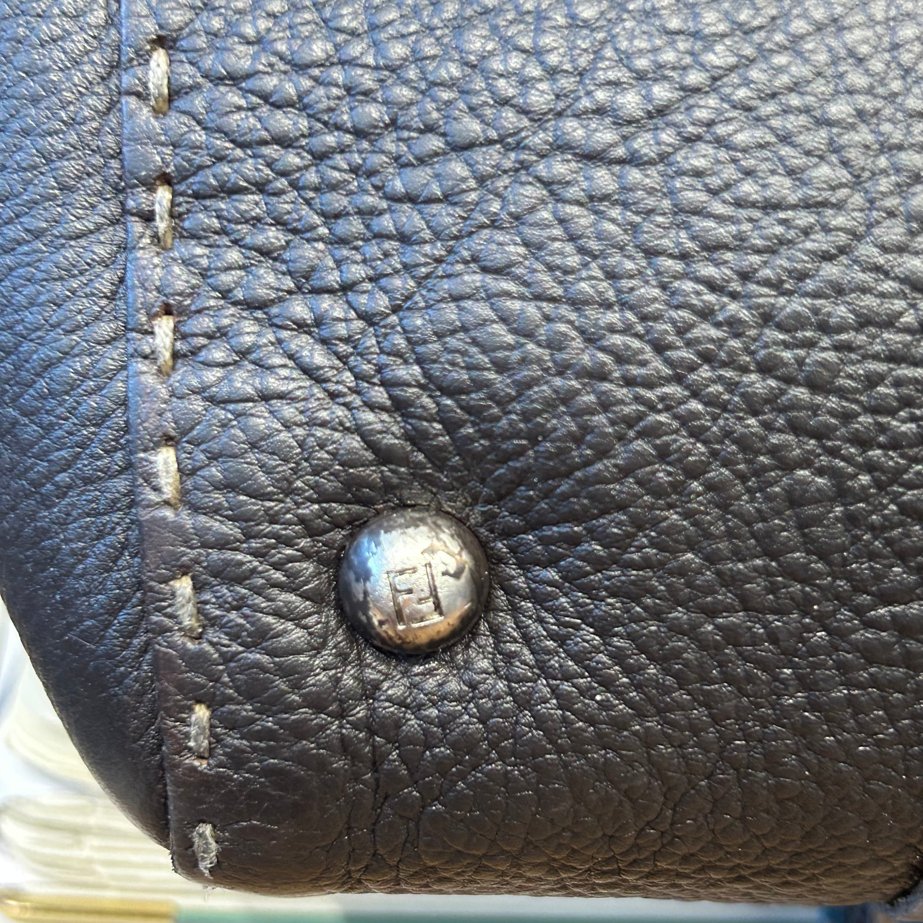 Fendi Selleria Espresso Large Flap Tote Bag